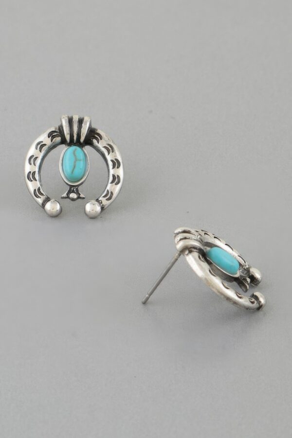 Antique-Finish Horseshoe Stud Earrings
