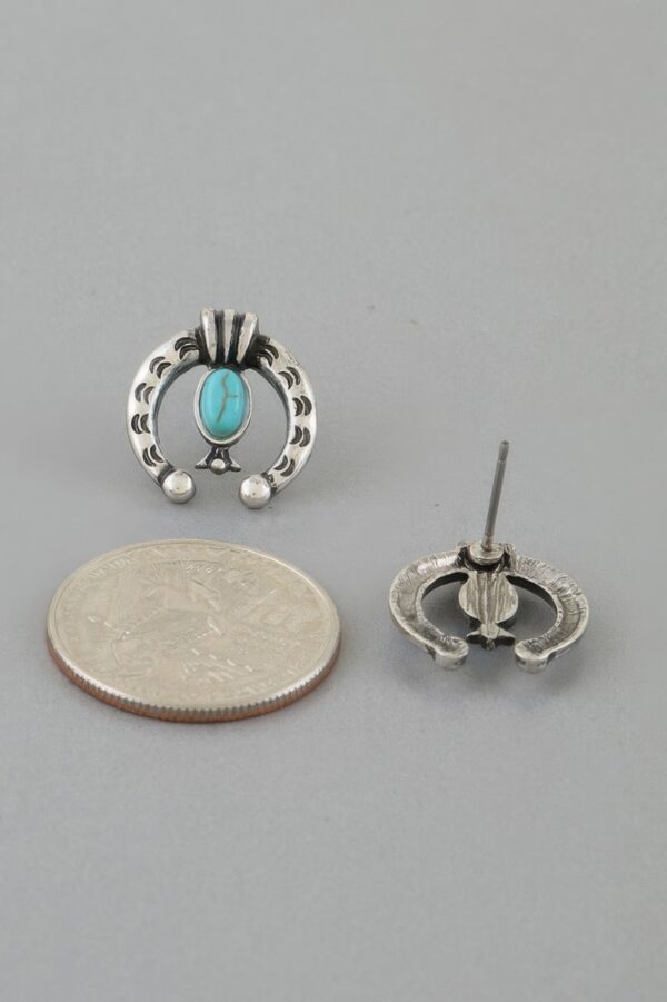 Antique-Finish Horseshoe Stud Earrings