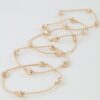 Shiny Heart and Tube Beaded Bracelet – Dainty Layering
