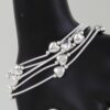 Shiny Heart and Tube Beaded Bracelet – Dainty Layering
