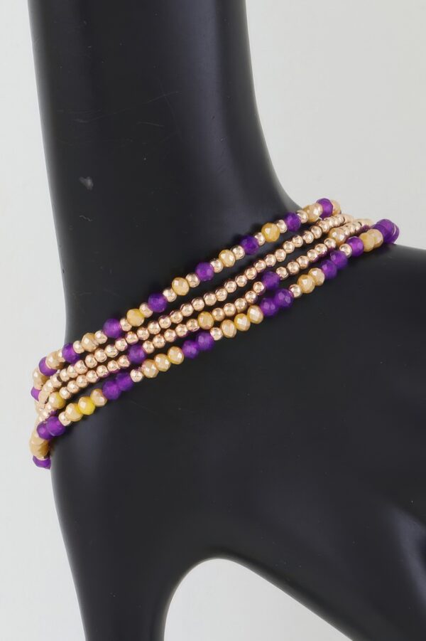 Alternating Stone Beaded Bracelet – Layered Neutral