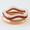 Multi Marble Wave Cuff Bracelet – Sculpted Open Set