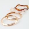 Multi Marble Wave Cuff Bracelet – Sculpted Open Set