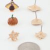 Autumn Stud Earrings Set – Leaf & Pumpkin Designs