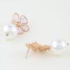Marble Flower Drop Earrings – Sculpted Stone Accent
