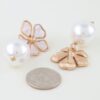 Marble Flower Drop Earrings – Sculpted Stone Accent