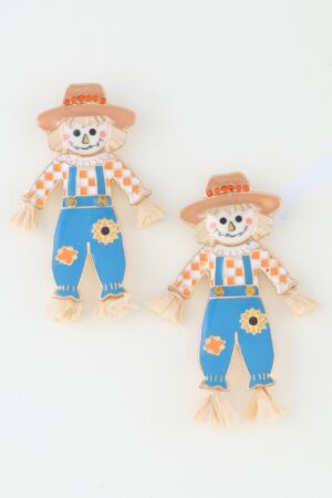 Scarecrow Stud Earrings – Autumn Harvest Charm