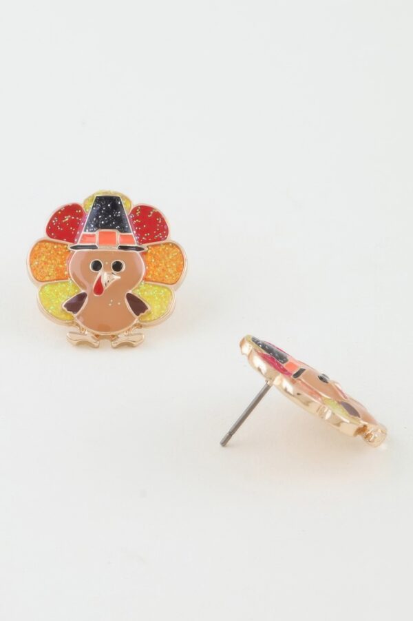 Thanksgiving Turkey Stud Earrings – Cute Turkey Motif