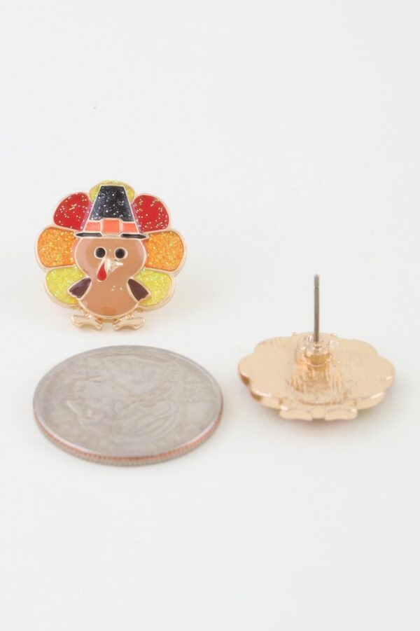 Thanksgiving Turkey Stud Earrings – Cute Turkey Motif