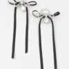 Ribbon Wrap Teardrop Earrings – Sculptural Ribbon Detail