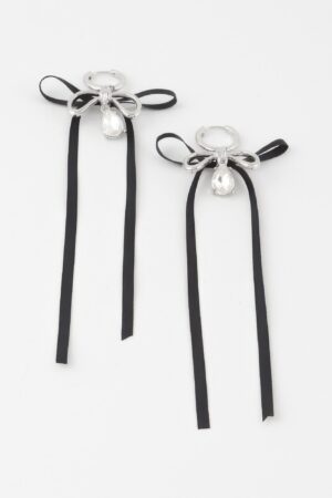 Ribbon Wrap Teardrop Earrings – Sculptural Ribbon Detail