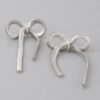 Snake Chain Ribbon Drop Earrings – Metallic Finish