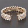 Double Jeweled Cuff Bracelet – Open Dual-Cuff Design