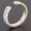 Double Jeweled Cuff Bracelet – Open Dual-Cuff Design