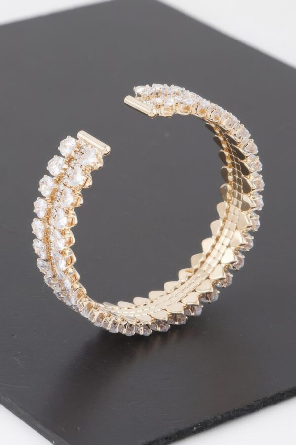 Double Jeweled Cuff Bracelet – Open Dual-Cuff Design