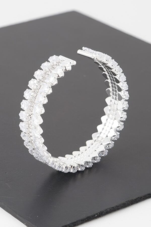 Double Jeweled Cuff Bracelet – Open Dual-Cuff Design