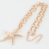 Starfish Link Chain Necklace – Shiny Metallic Pendant