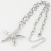 Starfish Link Chain Necklace – Shiny Metallic Pendant