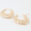 Hammered Moon Hoop Earrings – Boho Half-Moon Hoops