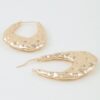 Hammered Moon Hoop Earrings – Boho Half-Moon Hoops