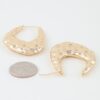Hammered Moon Hoop Earrings – Boho Half-Moon Hoops