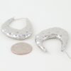 Hammered Moon Hoop Earrings – Boho Half-Moon Hoops