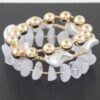 Multi-Strand Beaded Bracelet with Abstract Beads