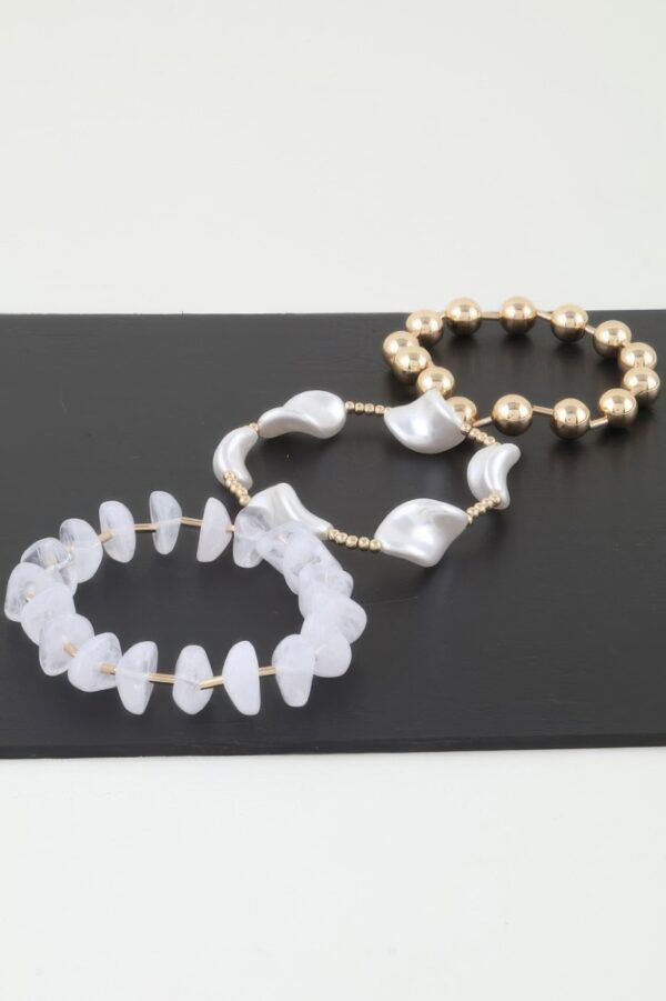Multi-Strand Beaded Bracelet with Abstract Beads