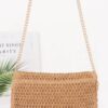Faux Straw Cherry Clutch with Mixed Metal Charm
