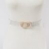 Clear PVC Belt with Pearl-Accented Buckle