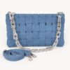 Denim Braided Chain Shoulder Bag – Braided Metal Strap