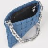 Denim Braided Chain Shoulder Bag – Braided Metal Strap