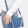 Denim Braided Chain Shoulder Bag – Braided Metal Strap