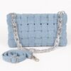 Denim Braided Chain Shoulder Bag – Braided Metal Strap