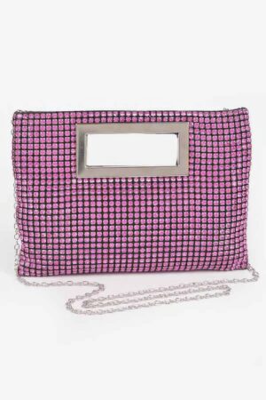 Rhinestone Flat Bag – Slim Sparkle Clutch for Nights