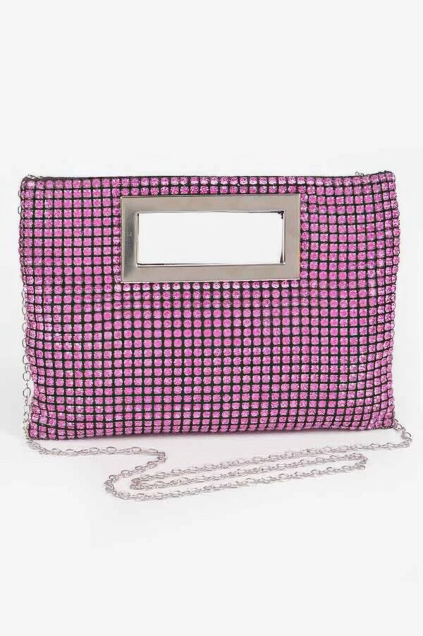 Rhinestone Flat Bag – Slim Sparkle Clutch for Nights