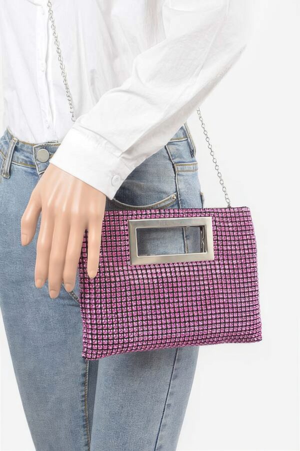 Rhinestone Flat Bag – Slim Sparkle Clutch for Nights