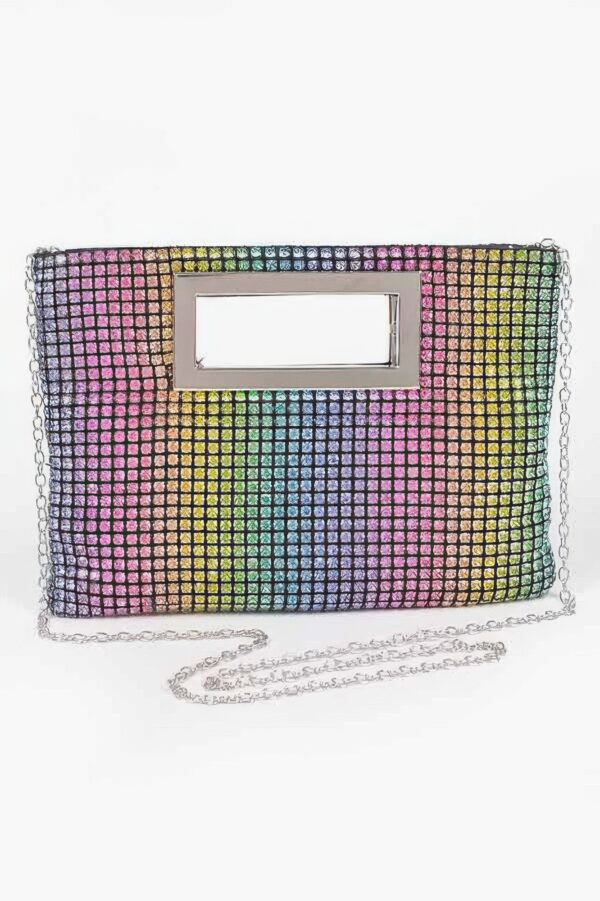 Rhinestone Flat Bag – Slim Sparkle Clutch for Nights