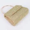 Mirror Metallic Top Handle Bag – Rhinestone Accent