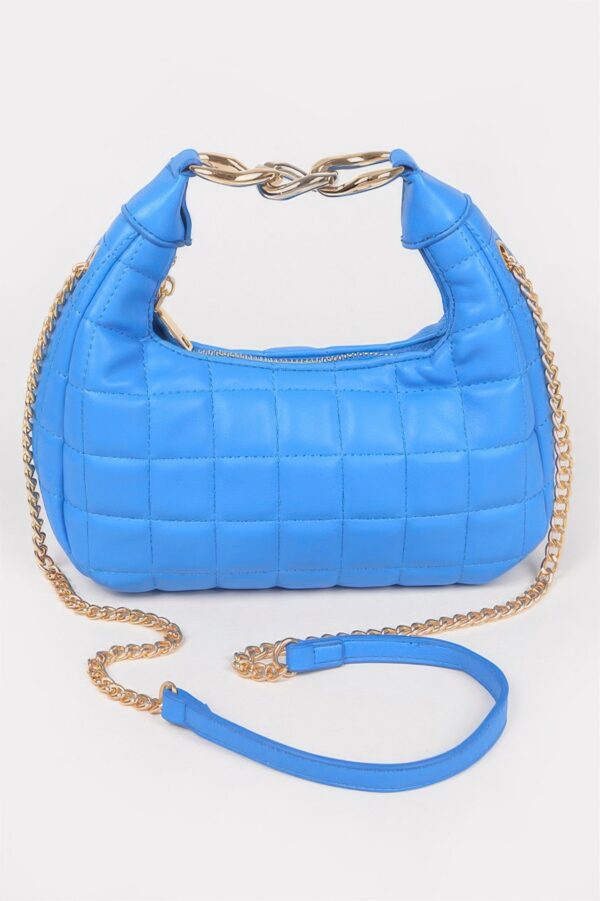 Quilted Faux Leather Hobo Bag - Slouchy Shoulder Carryall