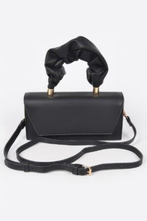 Simple Flap Clutch with Wrinkled Handle