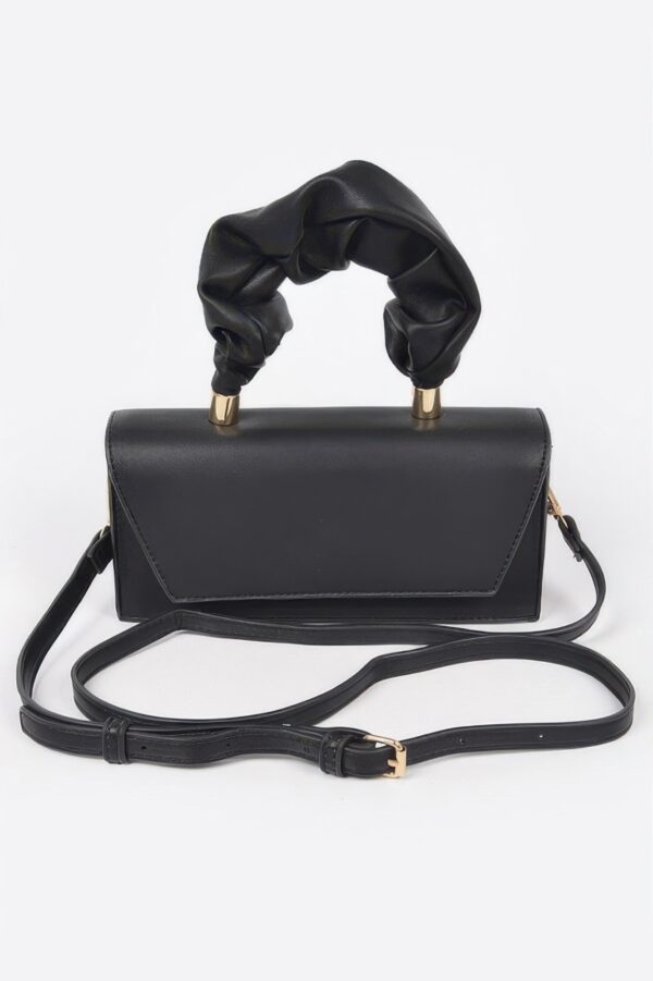 Simple Flap Clutch with Wrinkled Handle