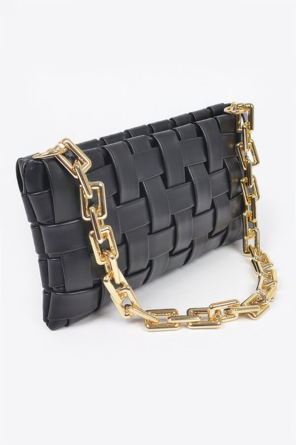 Braided Chain Crossbody Bag – Rectangular Silhouette
