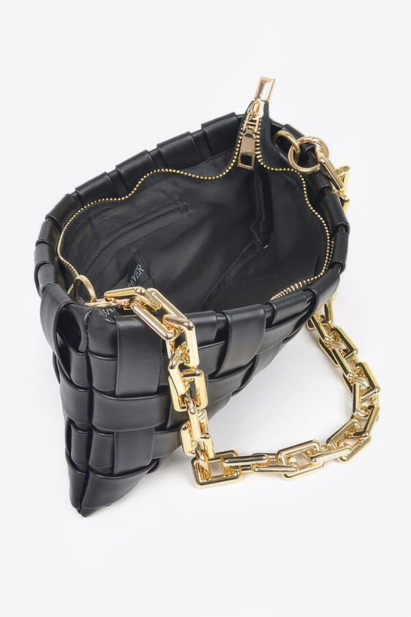 Braided Chain Crossbody Bag – Rectangular Silhouette