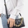 Braided Chain Crossbody Bag – Rectangular Silhouette