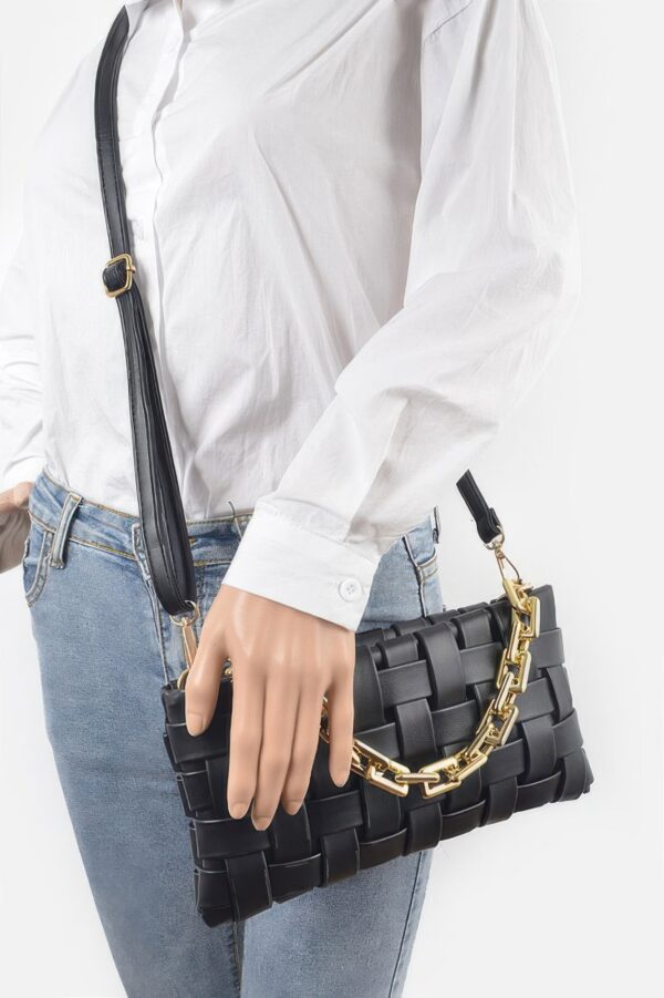 Braided Chain Crossbody Bag – Rectangular Silhouette