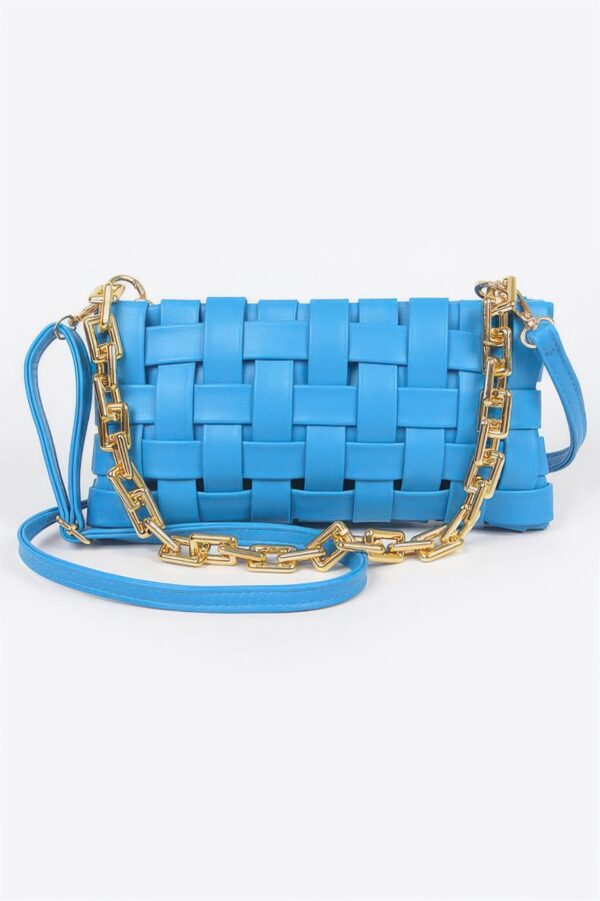 Braided Chain Crossbody Bag – Rectangular Silhouette