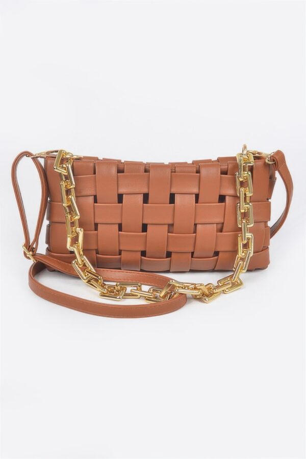 Braided Chain Crossbody Bag – Rectangular Silhouette