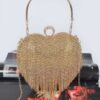 Rhinestone Fringe Heart-Shaped Party Bag
