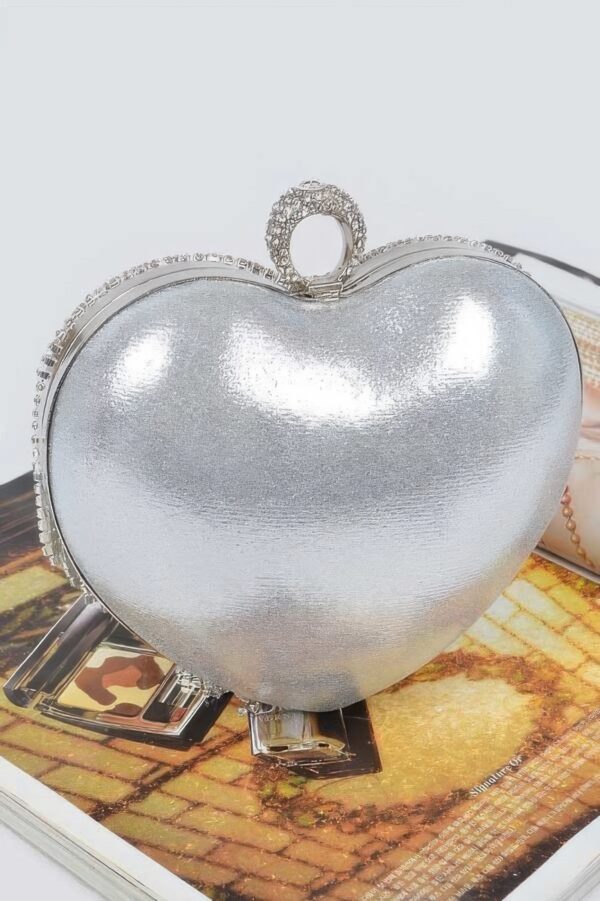 Rhinestone Fringe Heart-Shaped Party Bag